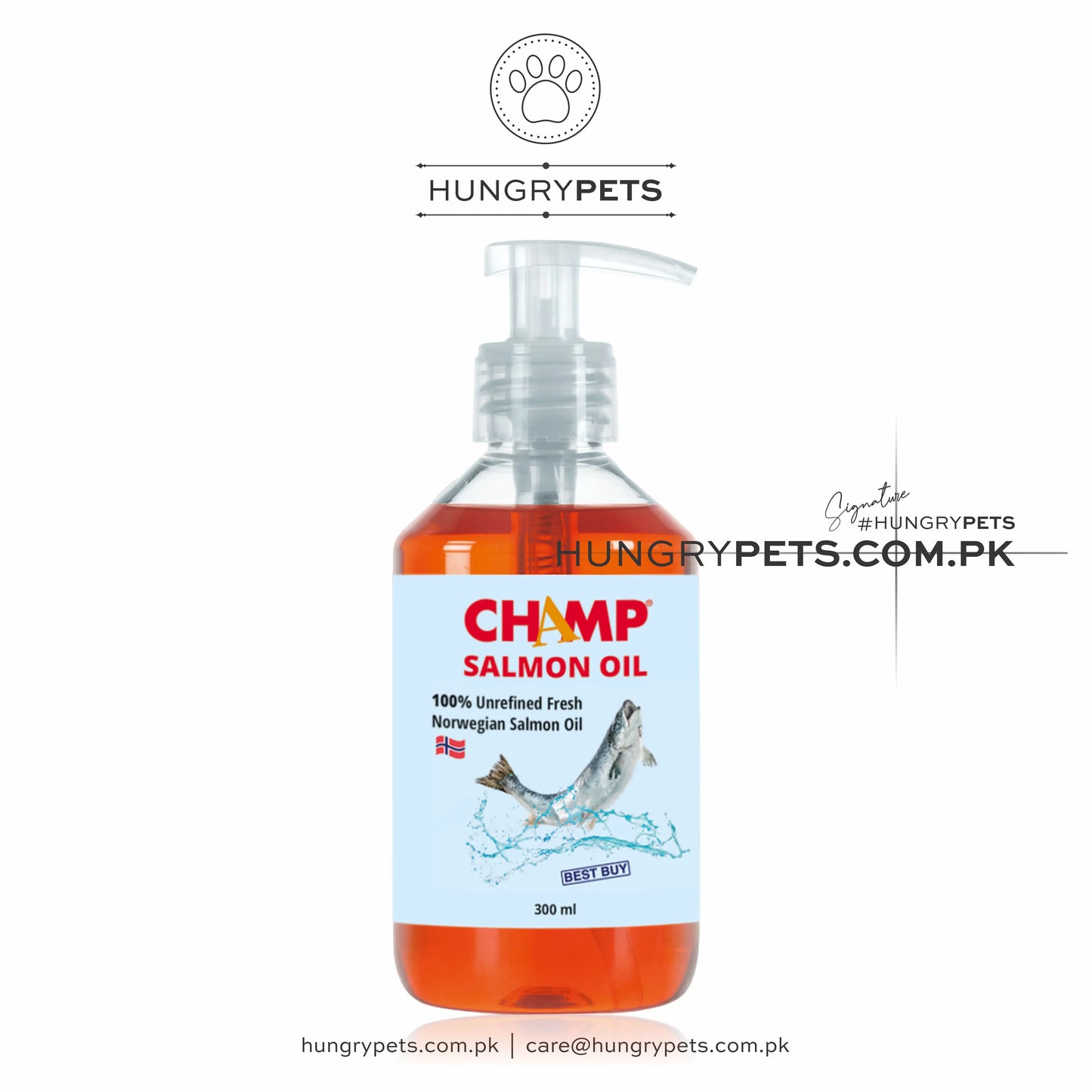 Champ Salmon Oil | Natural Supplement for Skin, Coat, Heart, Joints, etc.