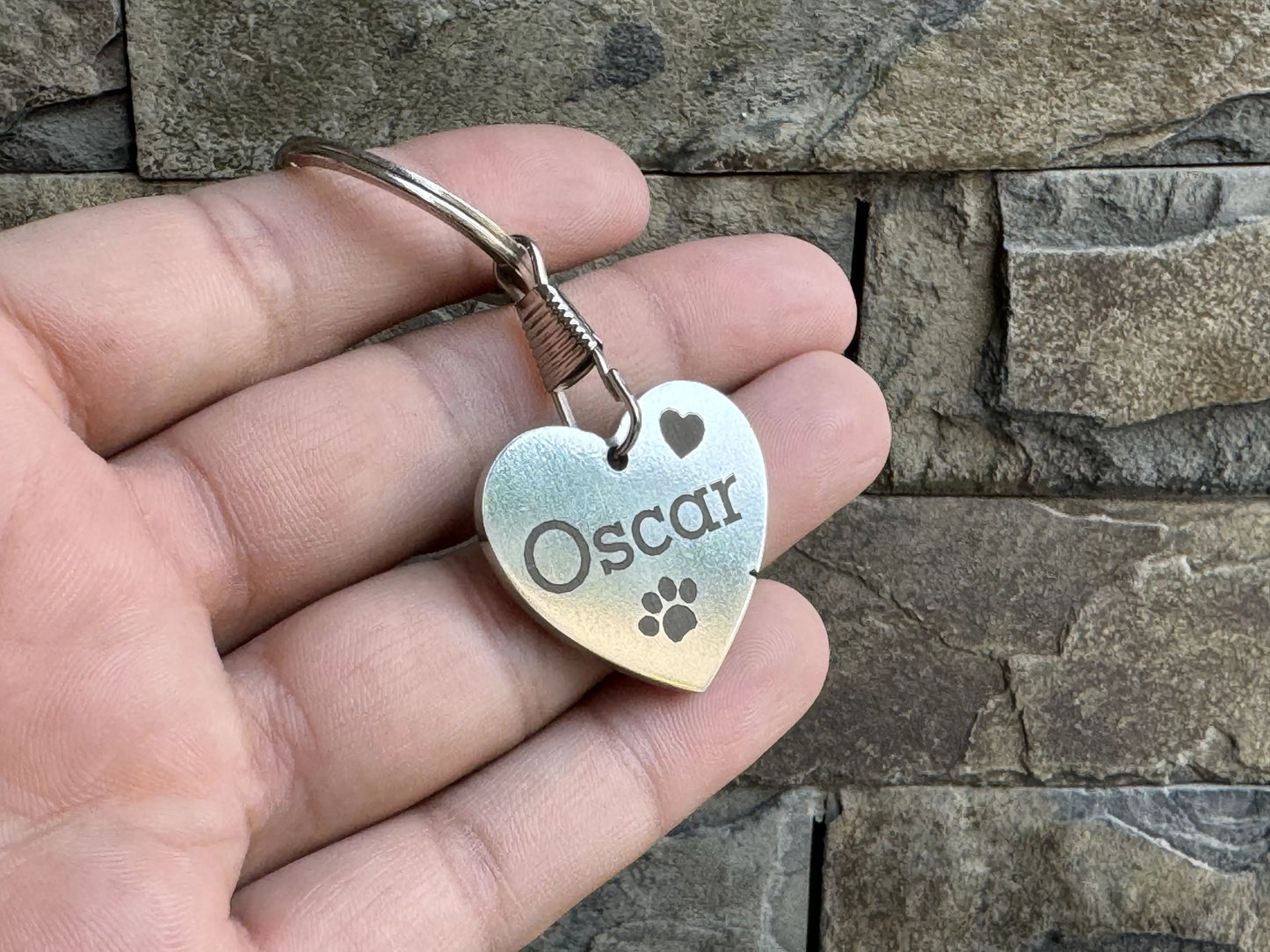 Personalized Pets Identification Id Tag | Heart Shape | Stainless Steel Tag