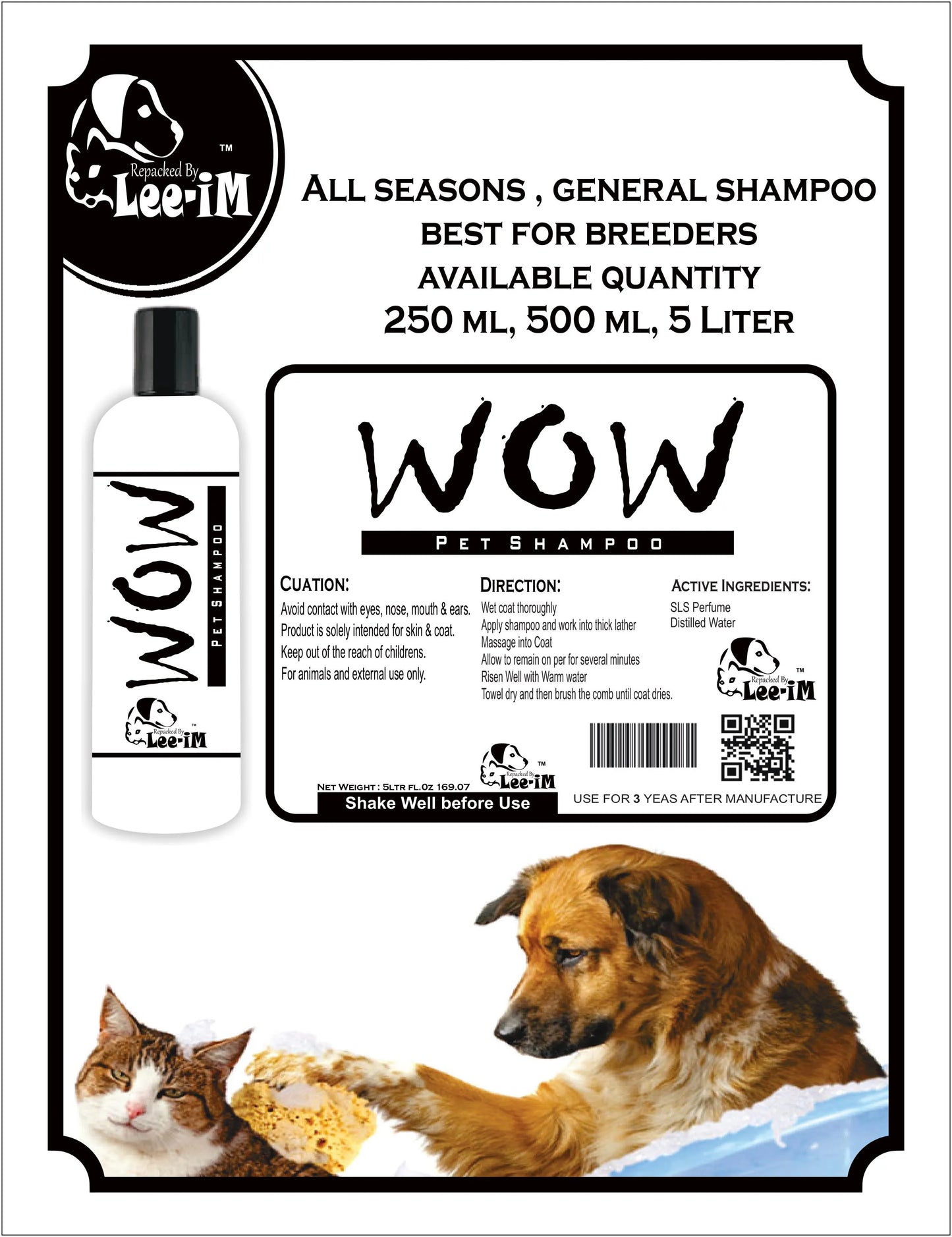 WOW Pet Shampoo Perfumed | For Cat & Dog