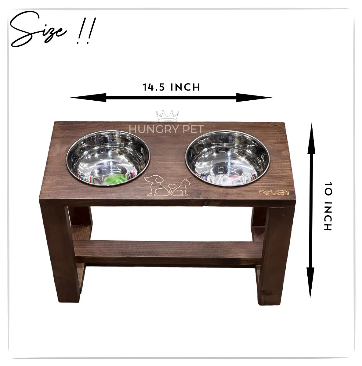 Pet Diner Water & Food Bowl Elevated Raised Pet Bowl