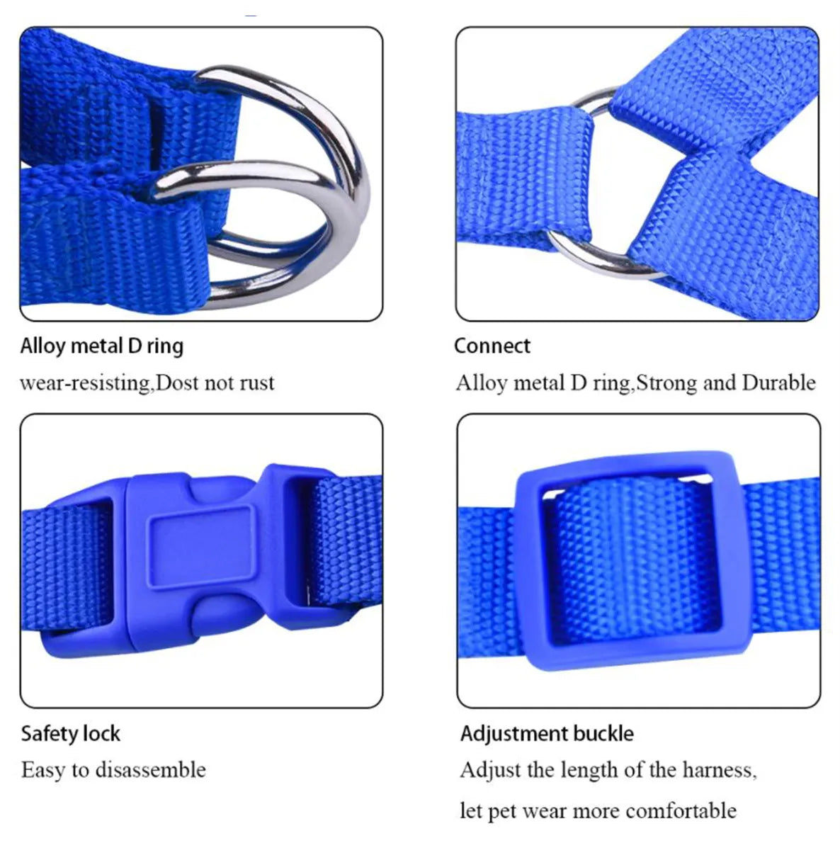 Pet Harness with Handle for Outdoor Walking Adjustable