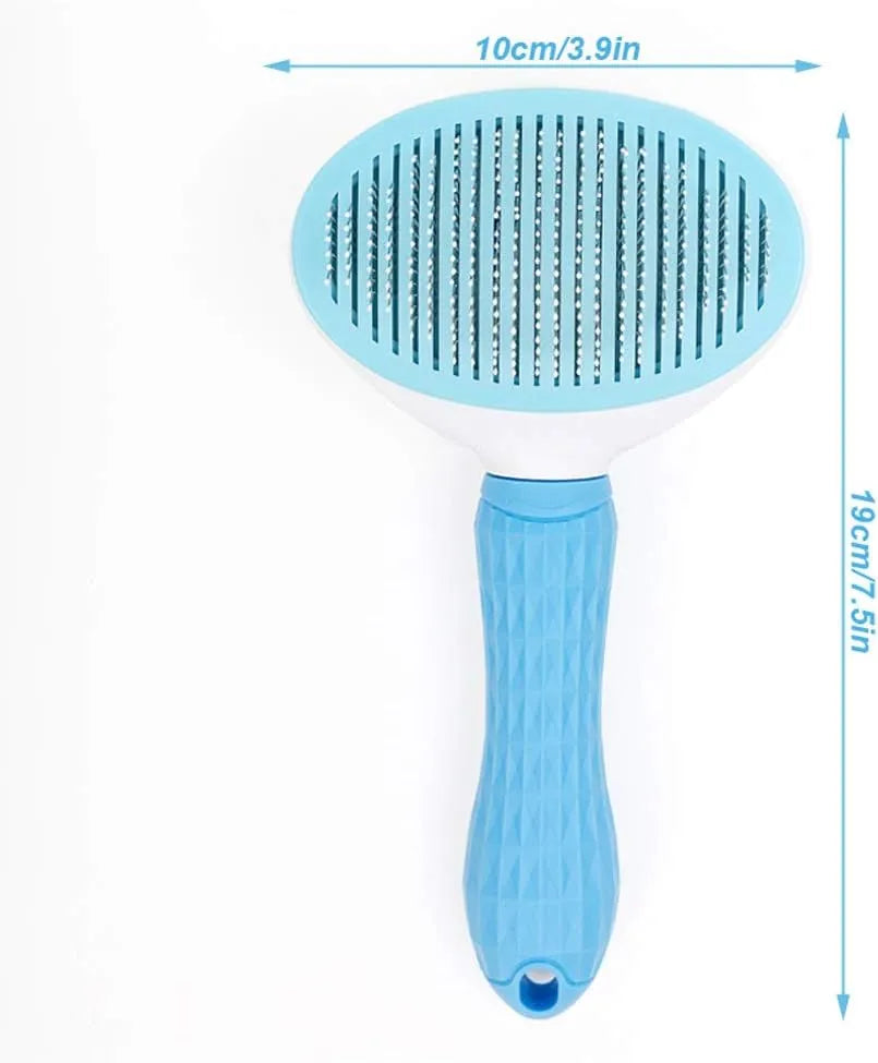 Pets Slicker Brushes Dogs Self Clean Brush for Shedding One Button Removes Loose Undercoat Mats Tangled Hair Grooming Brush for Pet Massage-Self Cleaning