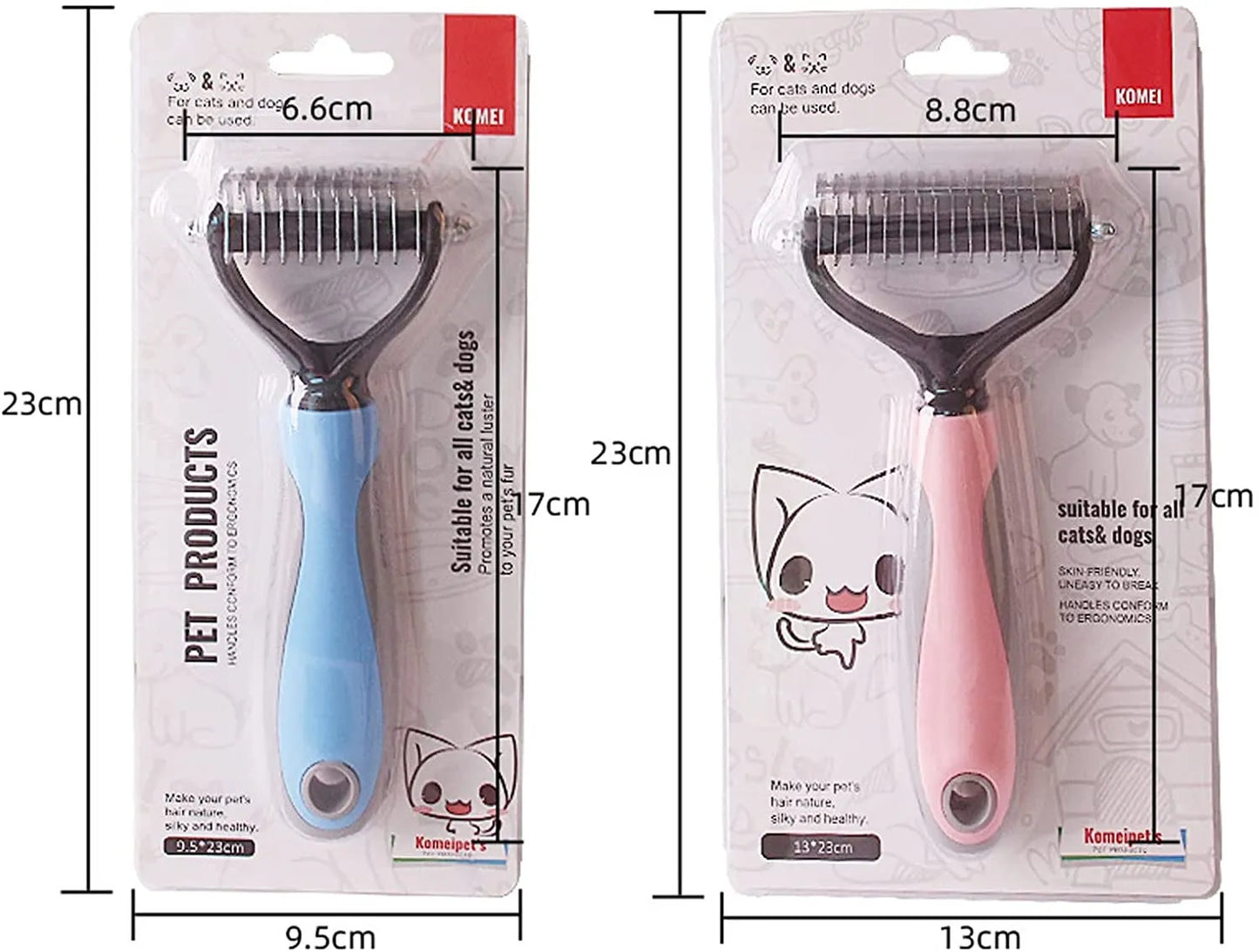 Pet Dematting Comb – Steel Rake Grooming Brush Tool for Long Hair Dogs and Cats