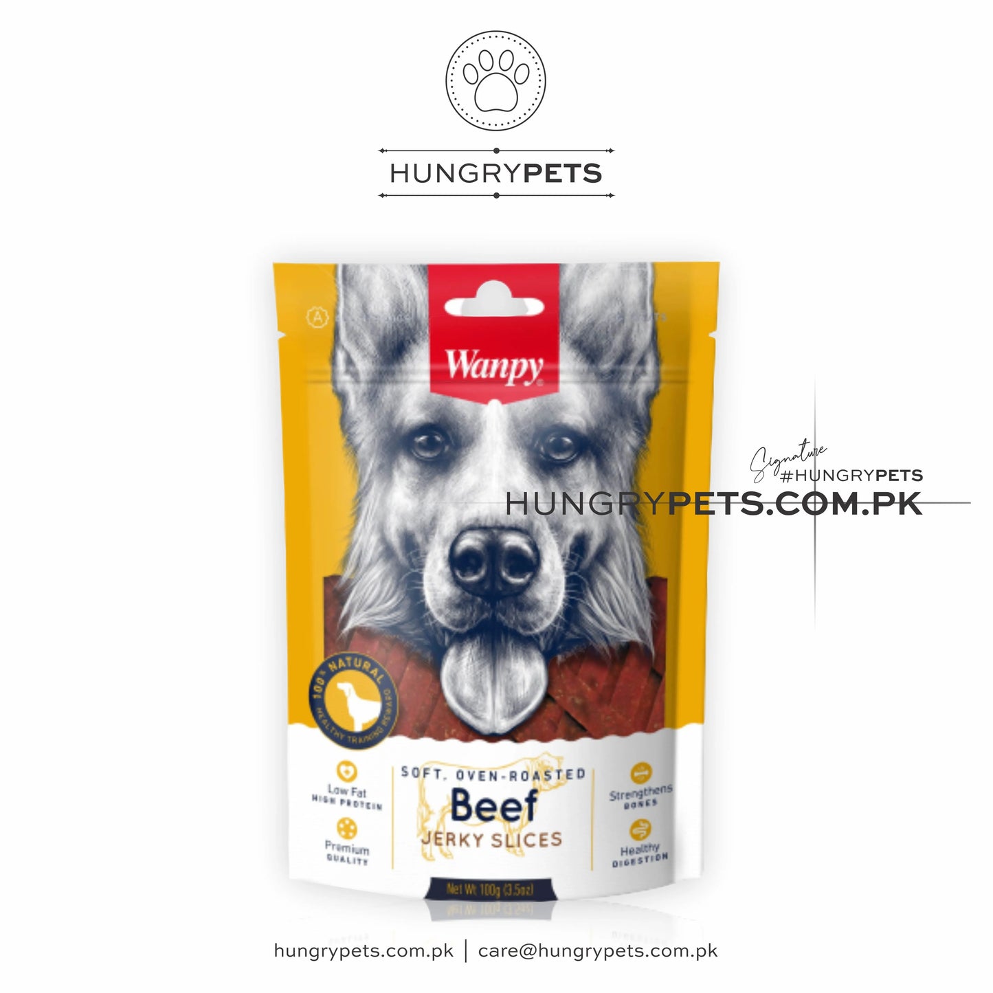 Wanpy Dog Treat | Soft Beef Jerky Slices