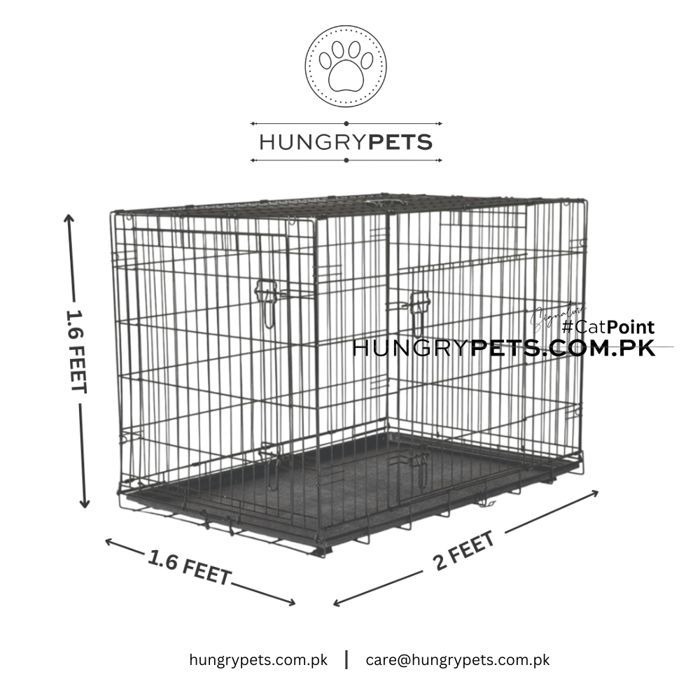 Pet Folding Cage Kennel With Tray