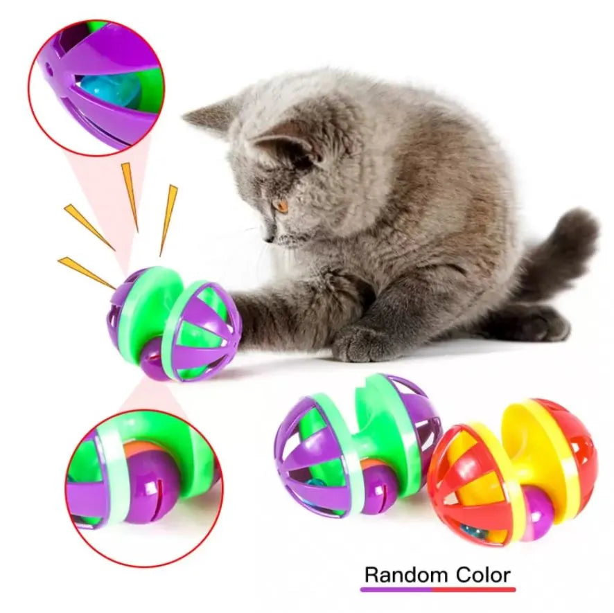 Rolling Balls Toy Pets Ball Toys With Bell Pet Playing Toys