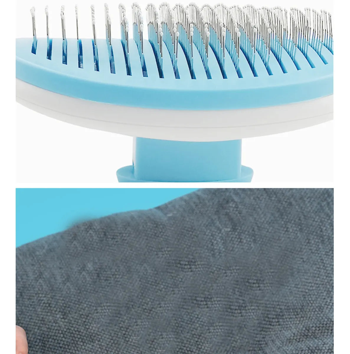 Pets Slicker Brushes Dogs Self Clean Brush for Shedding One Button Removes Loose Undercoat Mats Tangled Hair Grooming Brush for Pet Massage-Self Cleaning