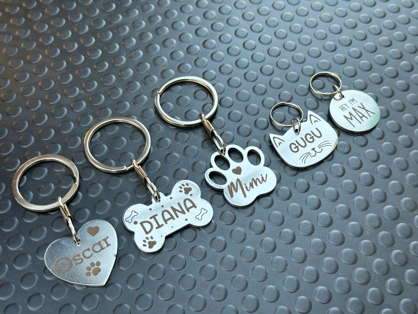 Personalized Pets Identification Id Tag | Paw Shape | Stainless Steel Tag