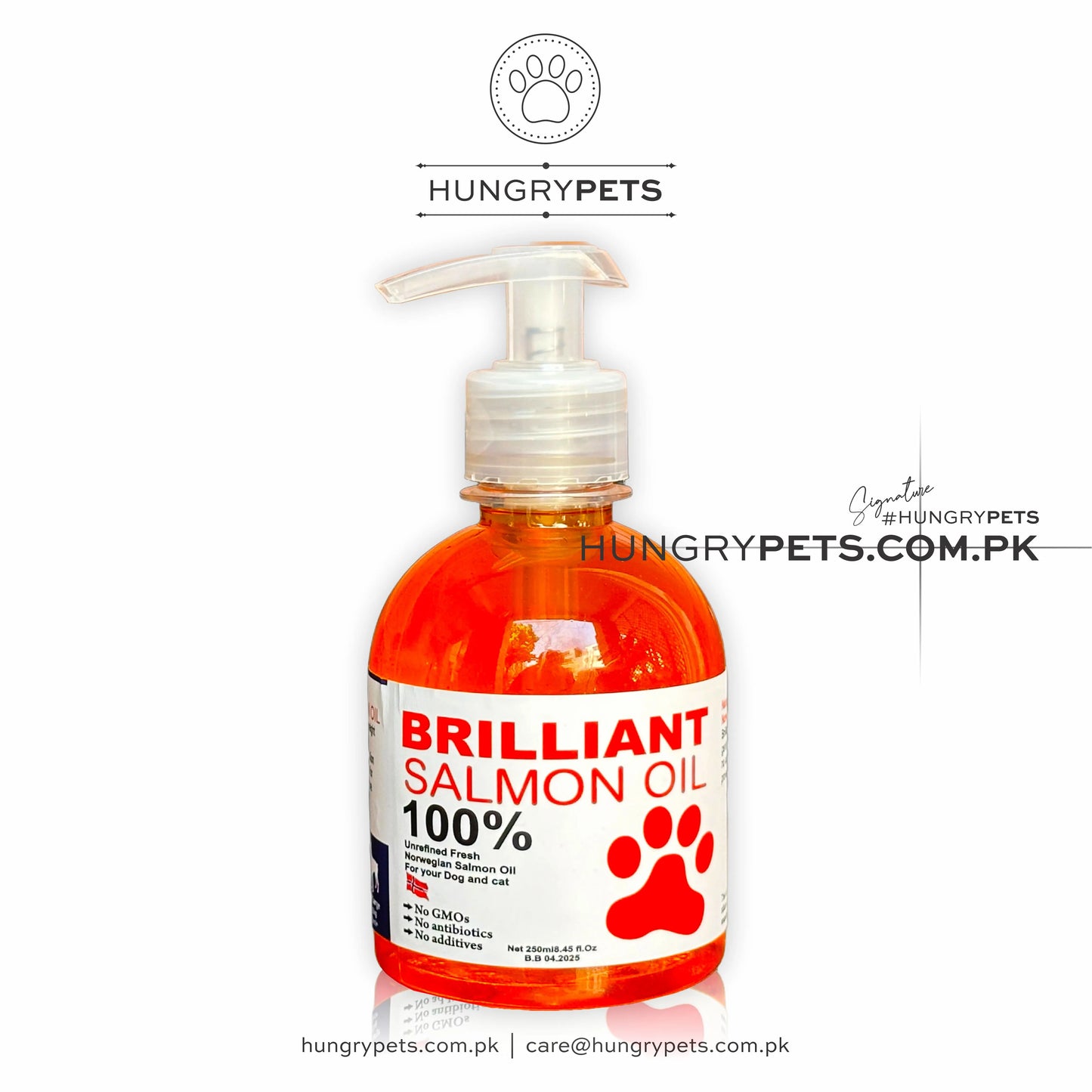 Salmon Oil, Brilliant Salmon Oil, Norwegian Salmon Oil For your Dog and cat – 250 ml