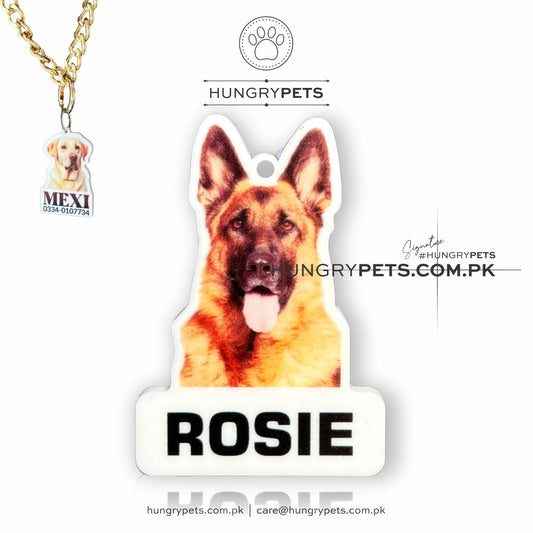 Tag, ID Personalized Pets Identification Id Tag | (HD Printed) , German Shepherd