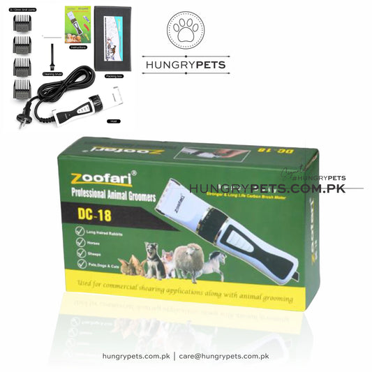 Zoofari Professional Pet Trimmer DC-18 | Trimmer for Cats and Dogs, Rabbits,