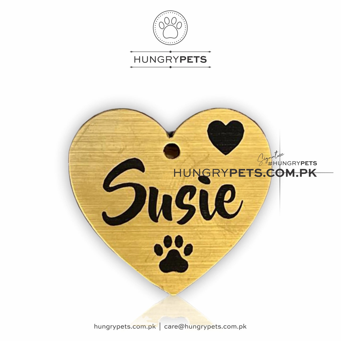 Personalized Pets Identification Id Tag | Heart Shape