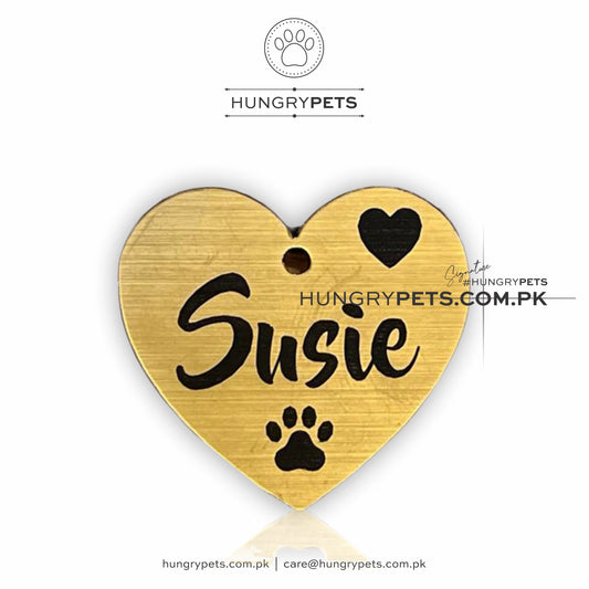 Personalized Pets Identification Id Tag | Heart Shape