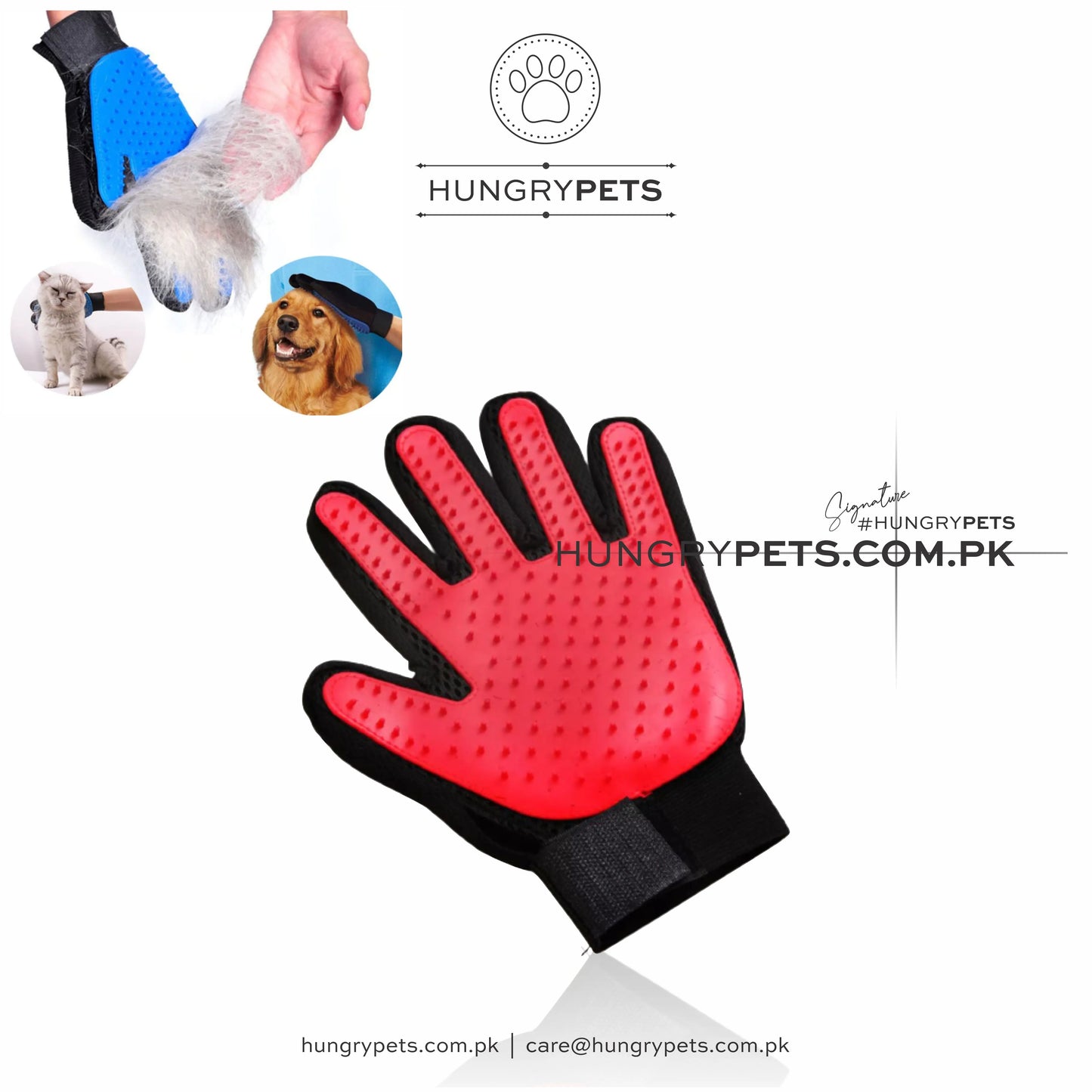 Silicon Pet Grooming Glove For Long Hair Brush Comb | For Cleaning & Deshedding