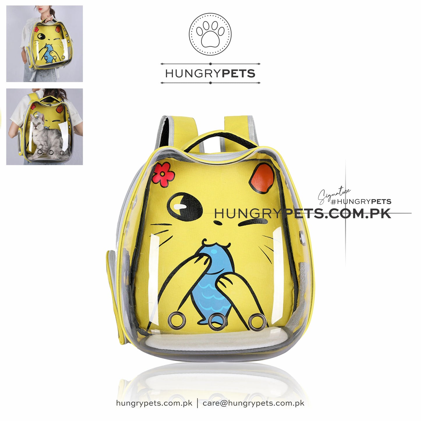 Pet Backpack Breathable Transparent Design Outdoor Travel Bag