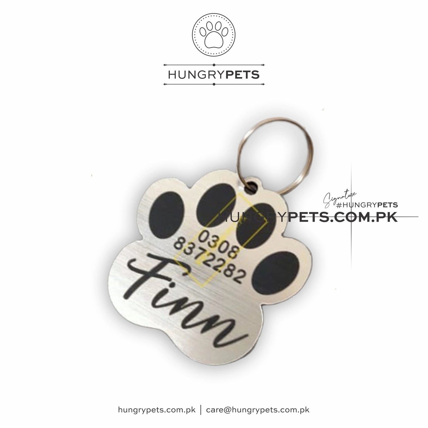 Personalized Pets Identification Id Tag | Paw Shape