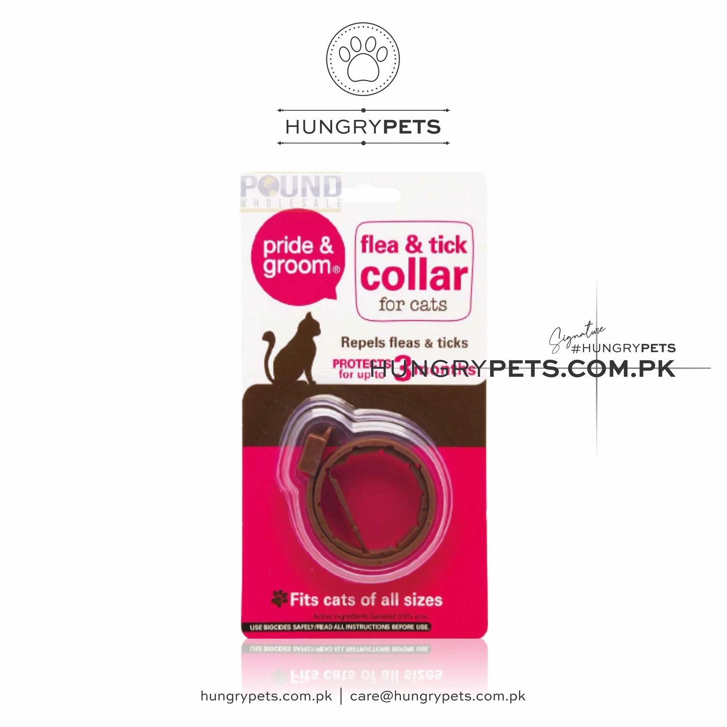 Pride & Groom Flea & Tick Repellant Treatment Collar for Cats