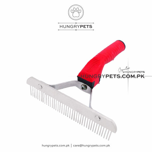 Dog Rake Comb – Heavy Duty Large With Rubber Handle