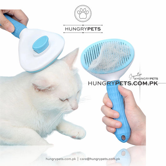 Pets Slicker Brushes Dogs Self Clean Brush for Shedding One Button Removes Loose Undercoat Mats Tangled Hair Grooming Brush for Pet Massage-Self Cleaning