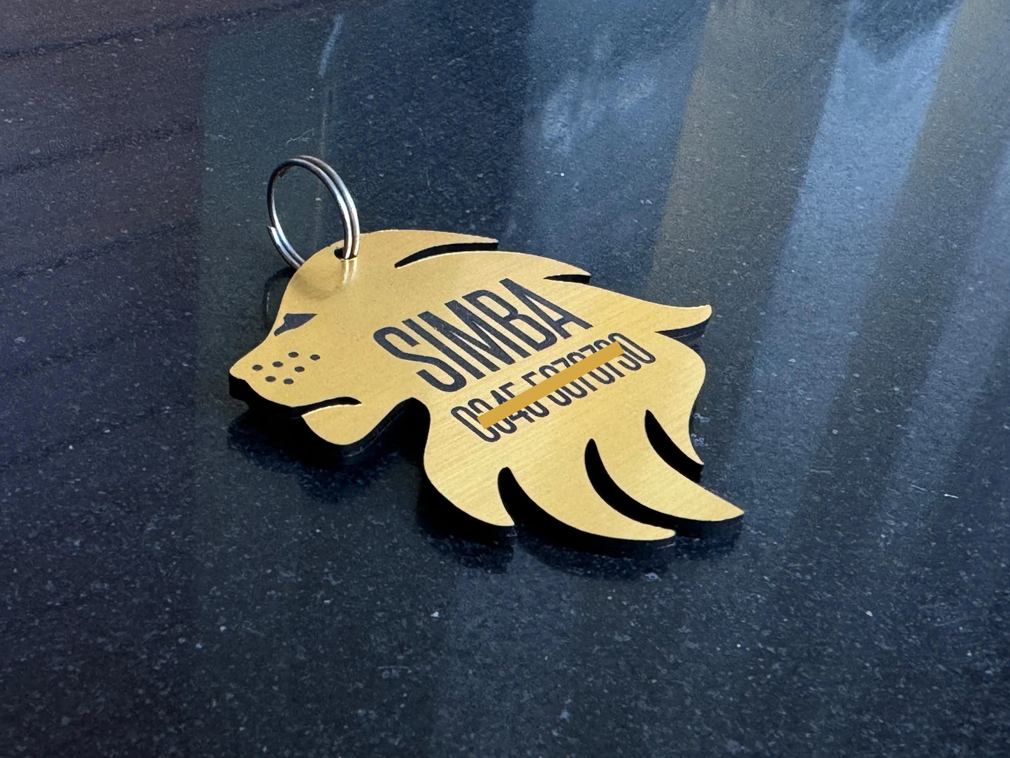 Personalized Pets Identification Id Tag | Lion Shape, Custom Tag, Ownership Tag