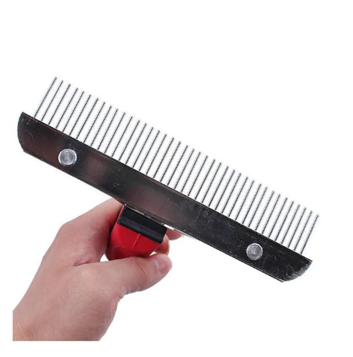 Dog Rake Comb – Heavy Duty Large With Rubber Handle